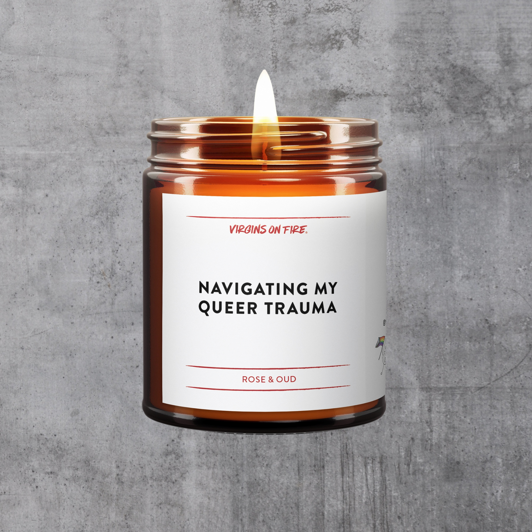 Navigating My Queer Trauma (Rose & Oud) Scented Candle