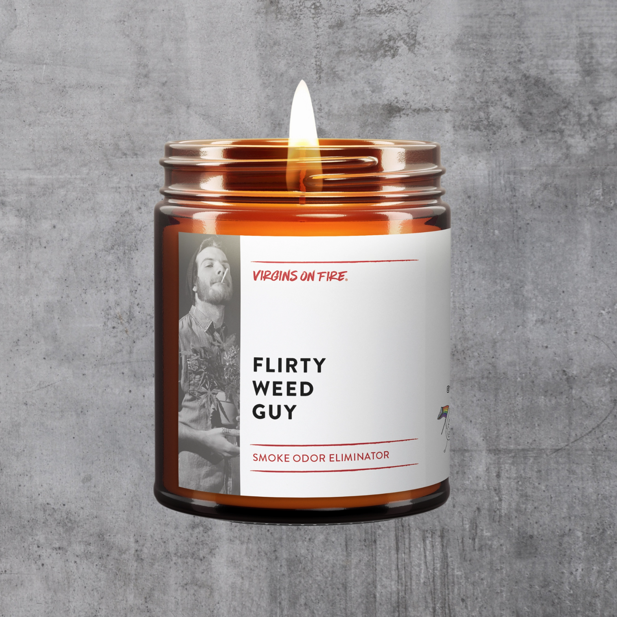 Flirty Weed Guy Smoke Odor Eliminator Candle
