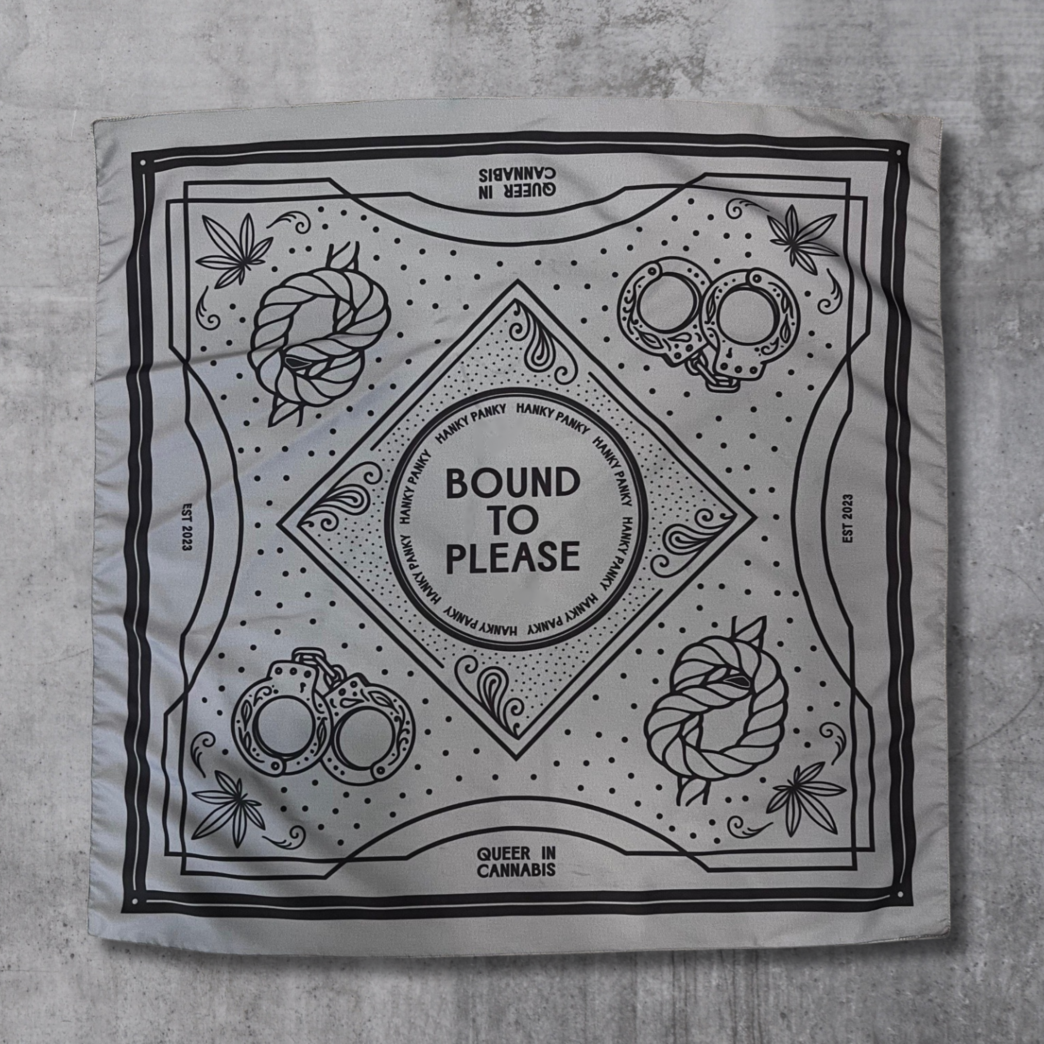 Bound to Please - Queer in Cannabis "Bondage" hanky