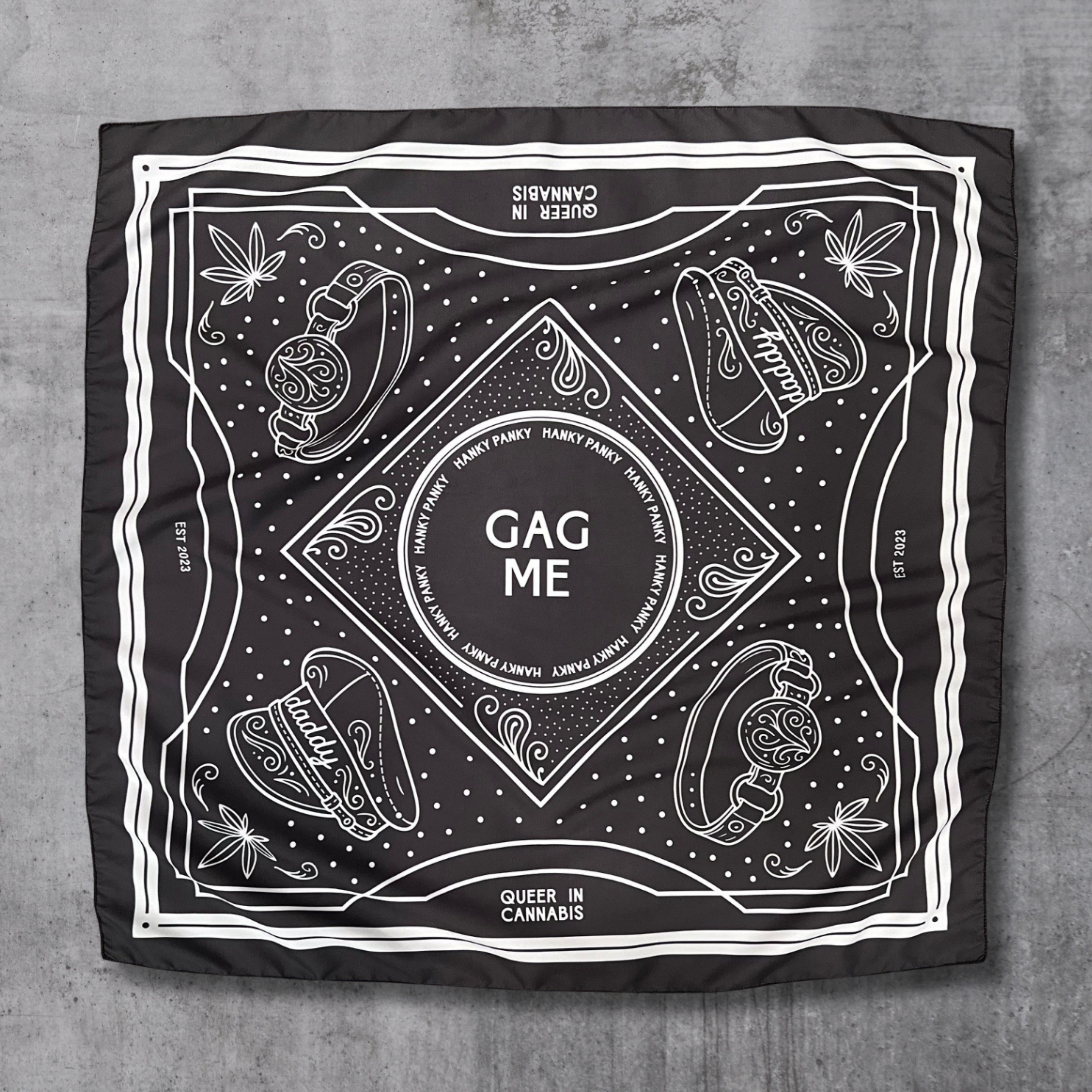 Gag Me - Queer in Cannabis "S&M" hanky