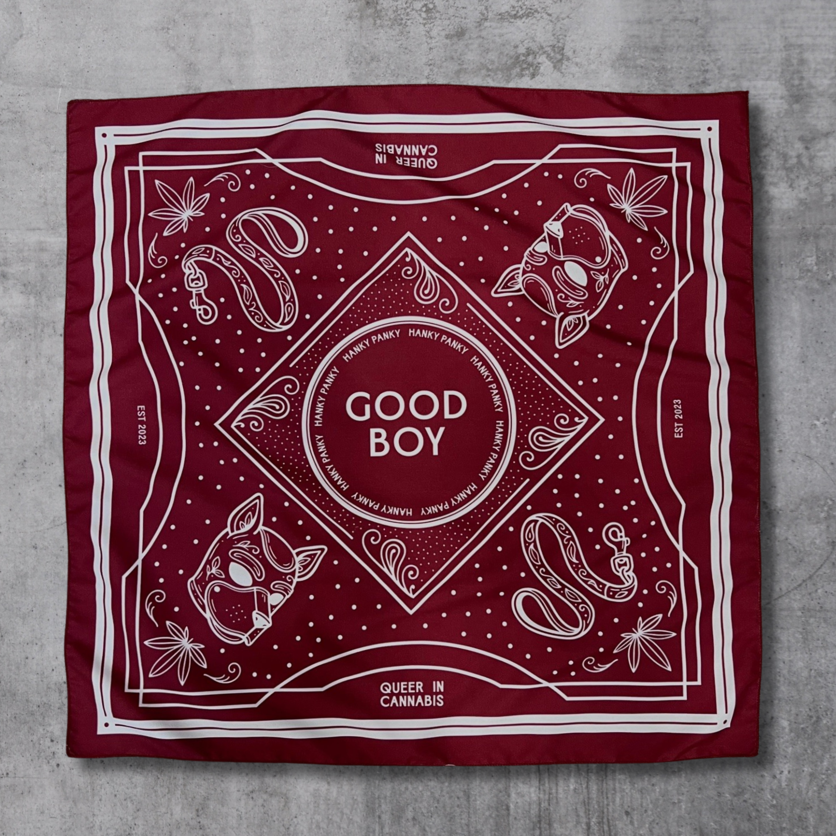 Good Boy - Queer in Cannabis "Pup play" hanky