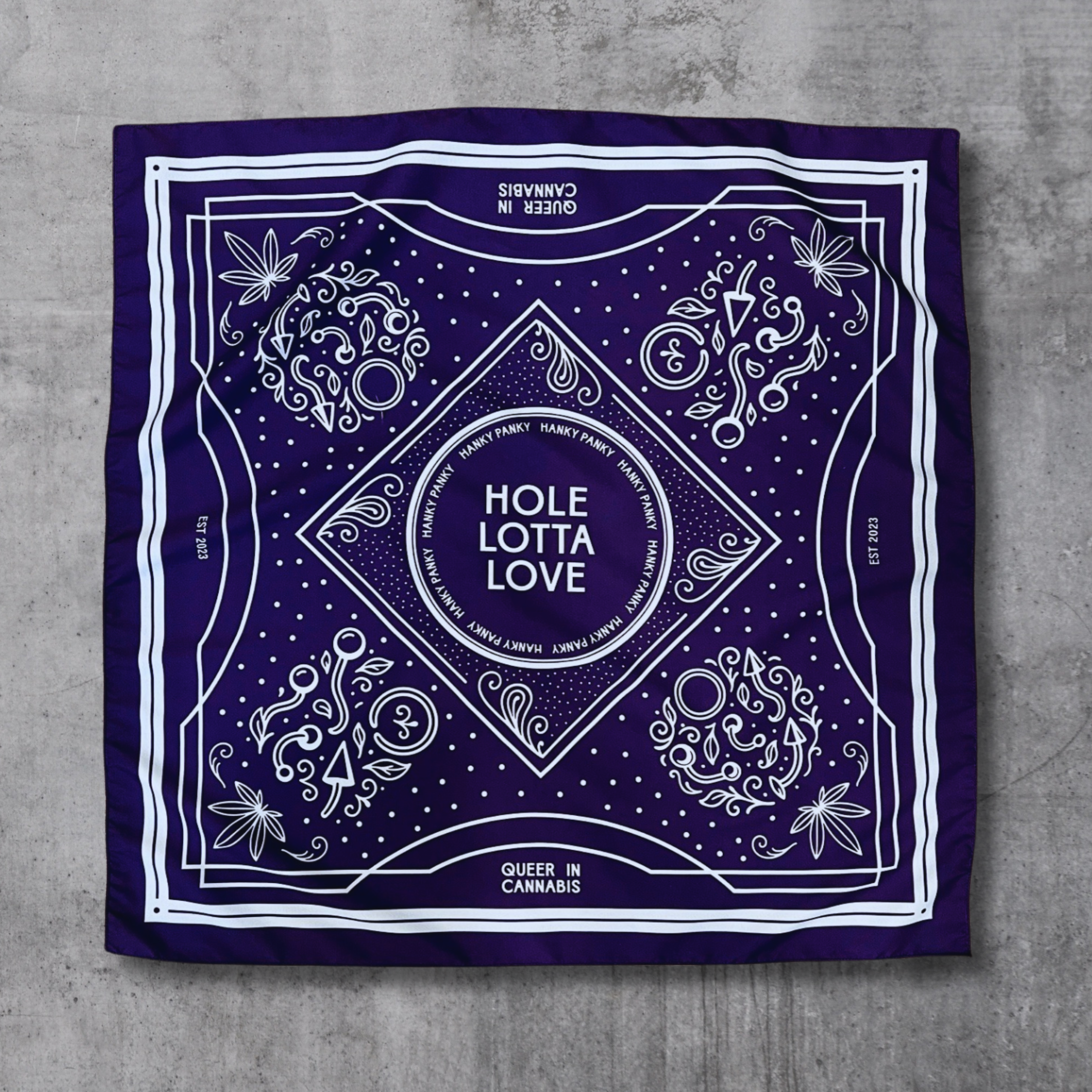 Hole Lotta Love - Queer in Cannabis "Piercing" hanky