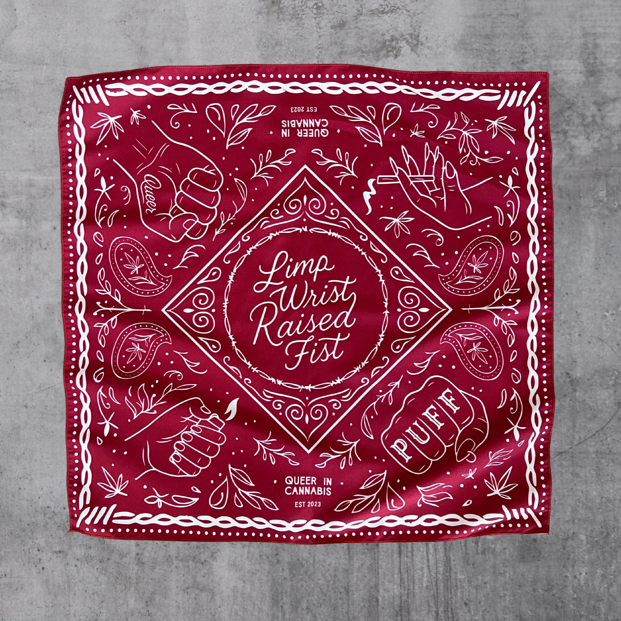 “Limp Wrist, Raised Fist” Hankie