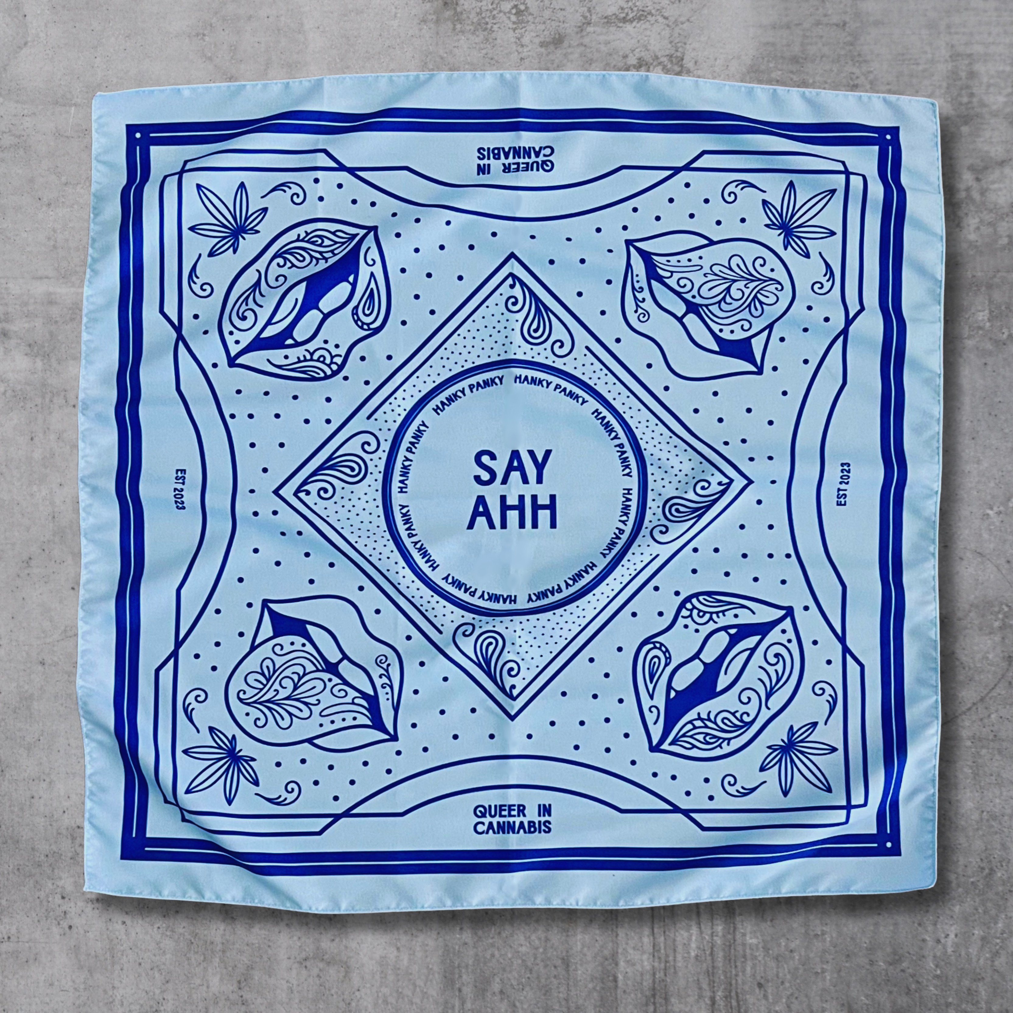 Say Ahh - Queer in Cannabis "Oral" hanky