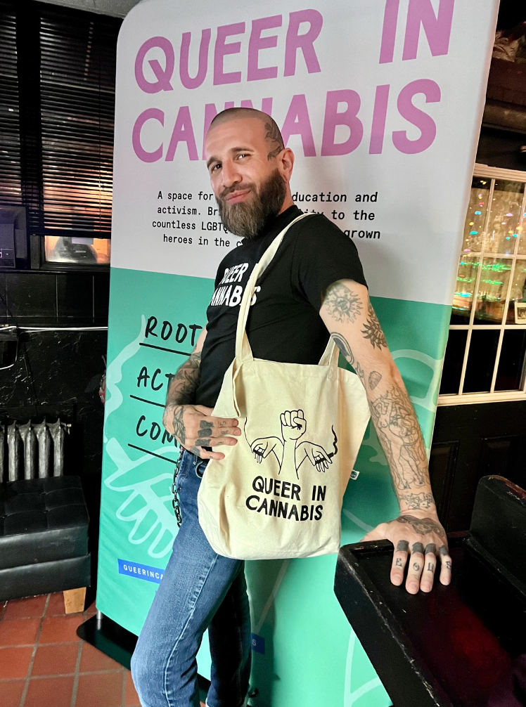 Queer in Cannabis "logo" Tee